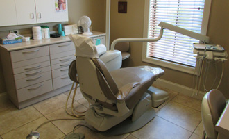 image of a dental examination chair in Charles White DDS's family dentistry